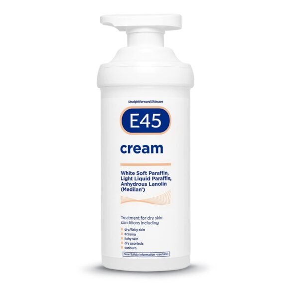 E45 Cream 500 g – E45 Cream for Dry, Irritated Skin – Moisturiser to Soothe Dry & Sensitive Skin - Dermatologically Tested Eczema Dermatitis Cream