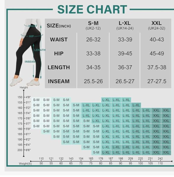 DDOBB Leggings for Women High Waisted Black Leggings Tummy Control Stretchy Pants Trousers Regular&Plus Size - Image 3