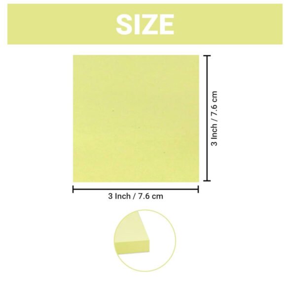 3 x 3 Inches Classics Yellow Sticky Notes,Self-Stick Memo Pads Its Strong Adhesive Notes,80 Sheets/Pad - 24 Pack - Image 3